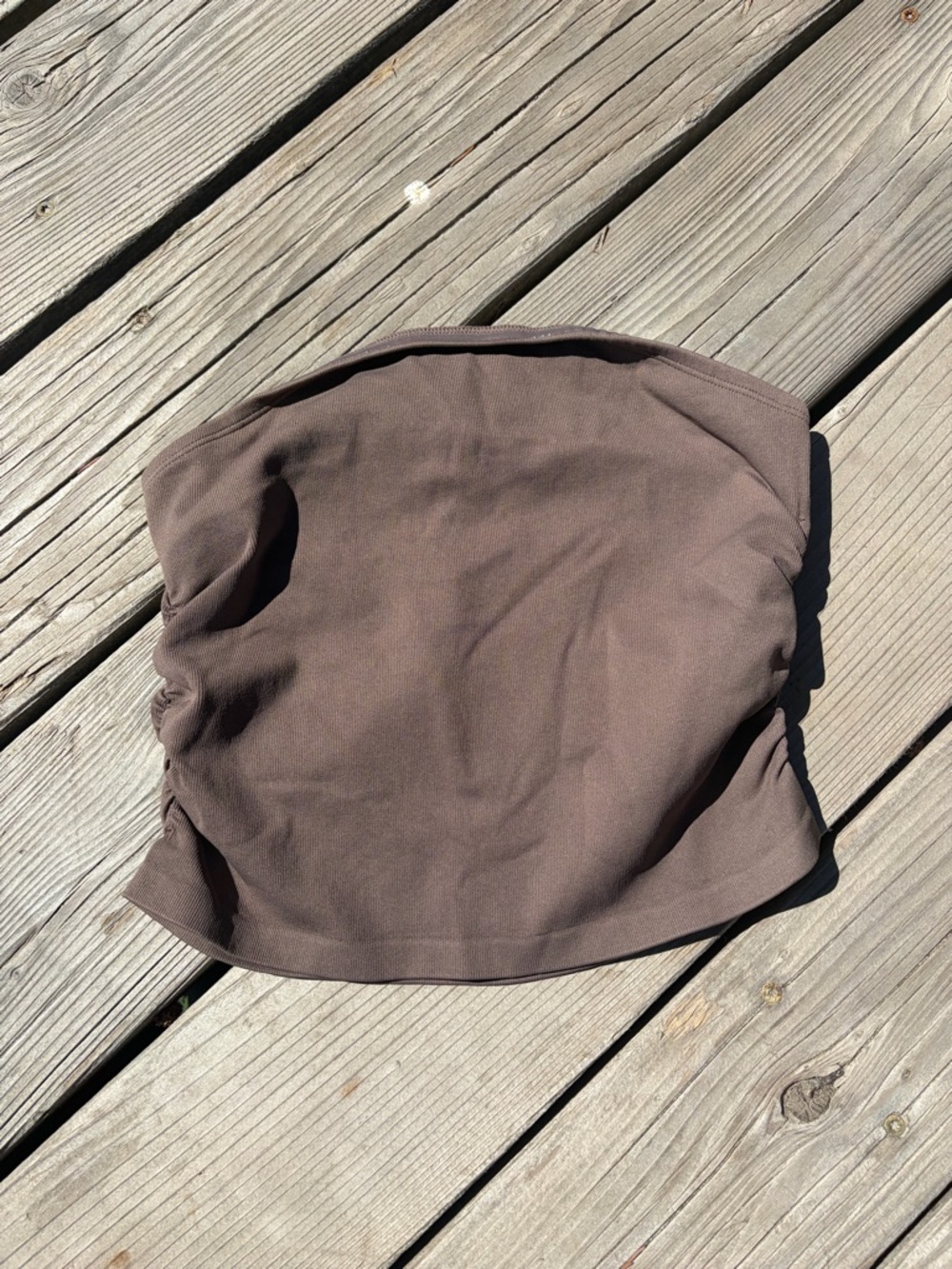Brown Strapless Tube Top